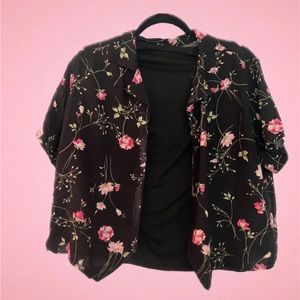 Floral print button up shirt